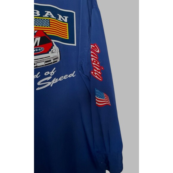 Vintage 90s Streetwear Mens Shirt Spell Out Racing Collared Button Size 2XL - Picture 4 of 9